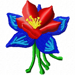 Flowers And Tree Embroidery Design 9